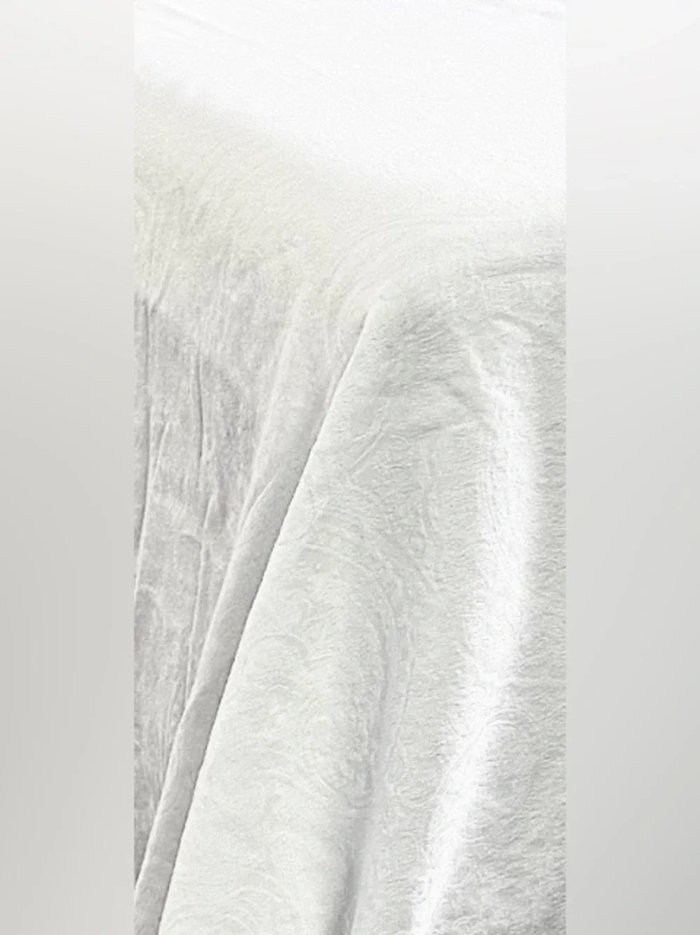 SFERRA Egyptian Cotton White Paisley Jacquard Flat Sheet Italy